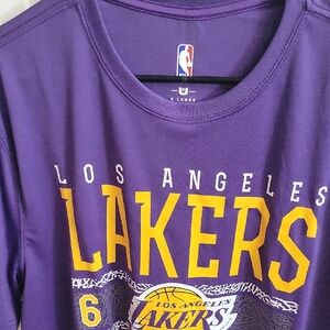 Los Angeles Lakers T-Shirt LeBron James Purp and Yellow